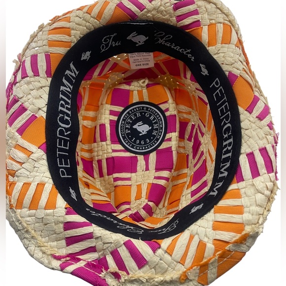 Peter Grim Fedora, Sun, hat, flexible,adjustable,pink,orange,tan,OS - Picture 6 of 7
